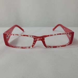 Etnia Barcelona Mykonos Eyeglasses Frames Clear Red Y2K Vintage Square 52-18-135